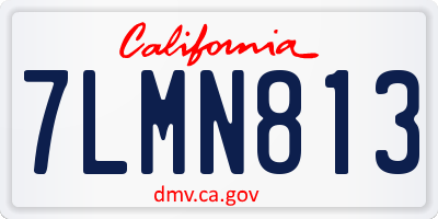 CA license plate 7LMN813