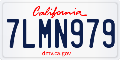 CA license plate 7LMN979