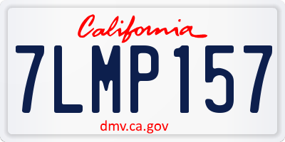 CA license plate 7LMP157