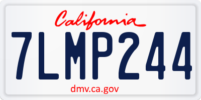CA license plate 7LMP244