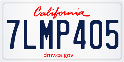 CA license plate 7LMP405
