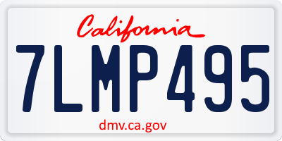 CA license plate 7LMP495
