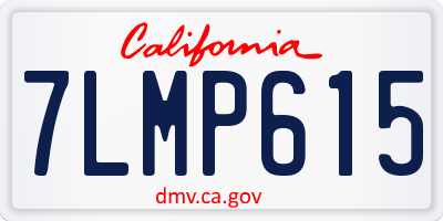 CA license plate 7LMP615
