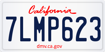 CA license plate 7LMP623