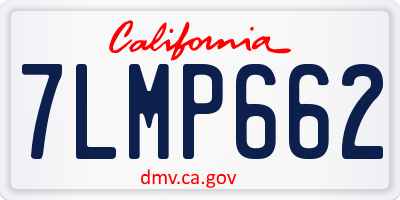 CA license plate 7LMP662
