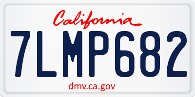 CA license plate 7LMP682