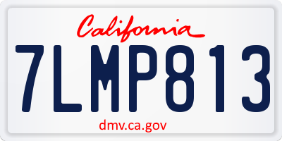 CA license plate 7LMP813