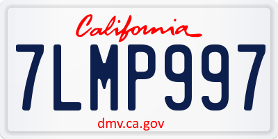 CA license plate 7LMP997