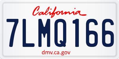 CA license plate 7LMQ166