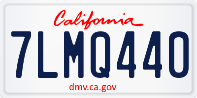 CA license plate 7LMQ440