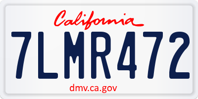CA license plate 7LMR472