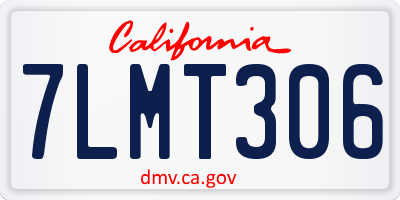 CA license plate 7LMT306