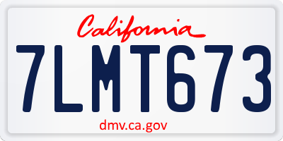 CA license plate 7LMT673