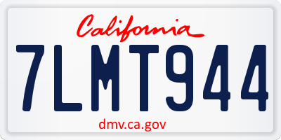 CA license plate 7LMT944