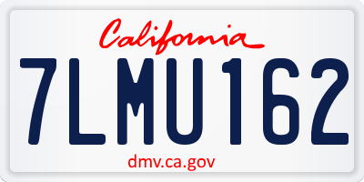 CA license plate 7LMU162