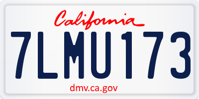 CA license plate 7LMU173