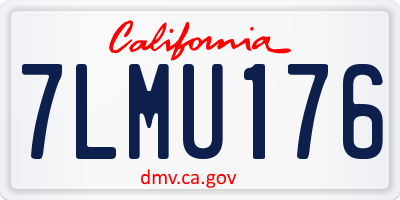 CA license plate 7LMU176