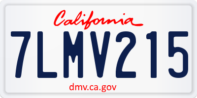 CA license plate 7LMV215