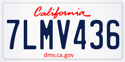 CA license plate 7LMV436