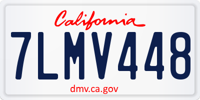 CA license plate 7LMV448