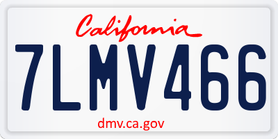 CA license plate 7LMV466