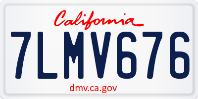 CA license plate 7LMV676