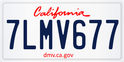 CA license plate 7LMV677