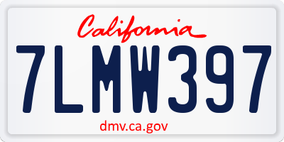 CA license plate 7LMW397