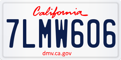 CA license plate 7LMW606