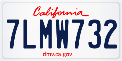 CA license plate 7LMW732