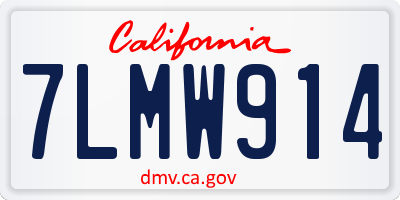CA license plate 7LMW914