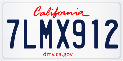 CA license plate 7LMX912