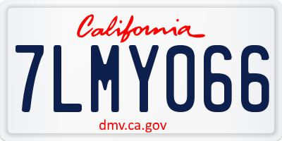 CA license plate 7LMY066
