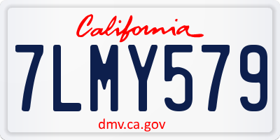 CA license plate 7LMY579