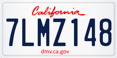 CA license plate 7LMZ148