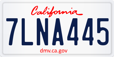 CA license plate 7LNA445
