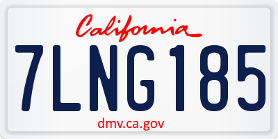 CA license plate 7LNG185