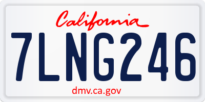 CA license plate 7LNG246