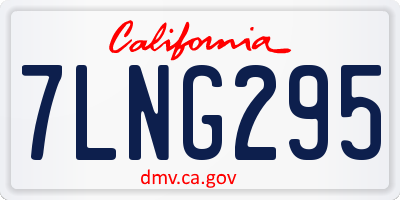 CA license plate 7LNG295