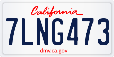 CA license plate 7LNG473