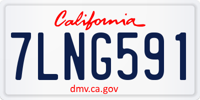 CA license plate 7LNG591
