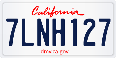 CA license plate 7LNH127