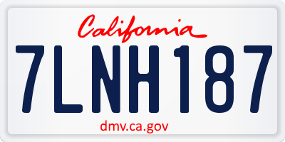 CA license plate 7LNH187