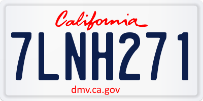 CA license plate 7LNH271