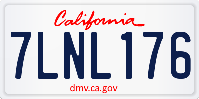 CA license plate 7LNL176