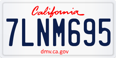 CA license plate 7LNM695