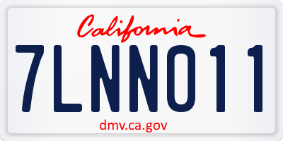 CA license plate 7LNN011