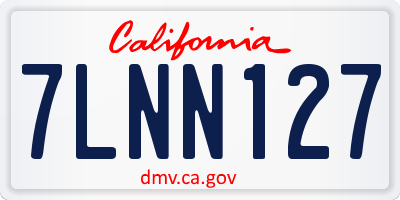 CA license plate 7LNN127
