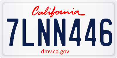 CA license plate 7LNN446