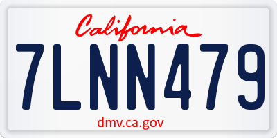 CA license plate 7LNN479